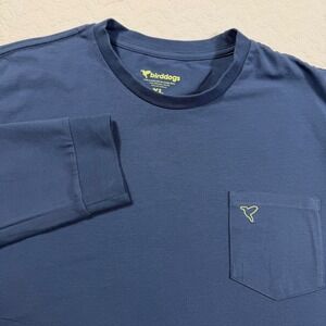 Birddogs Blue‎ Long Sleeve Pocket T-Shirt XL Cotton Blend Mens Casual
